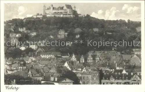 Coburg Burg Stadtansicht Kat. Coburg