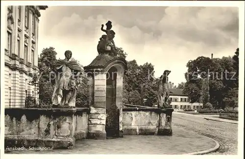 Ansbach Mittelfranken Schlossportal Kat. Ansbach