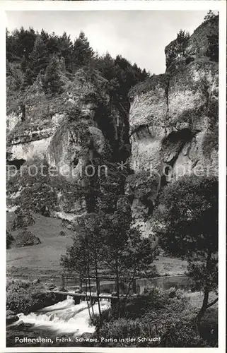 Pottenstein Oberfranken Partie Schlucht  / Pottenstein /Bayreuth LKR