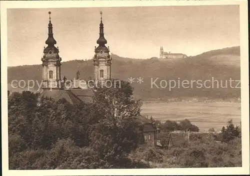 Vierzehnheiligen Blick Schloss Banz Paepstliche Basilika Kat. Bad Staffelstein