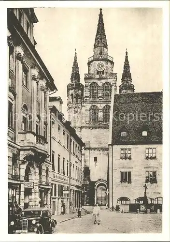 Ansbach Mittelfranken Blick St. Gumbertuskirche Kat. Ansbach