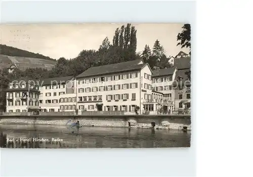 Baden AG Bad Hotel Hirschen Kat. Baden