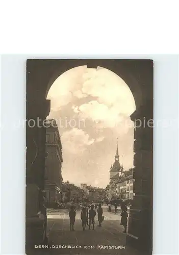 Bern BE Durchblick zum Kaefigturm Kat. Bern