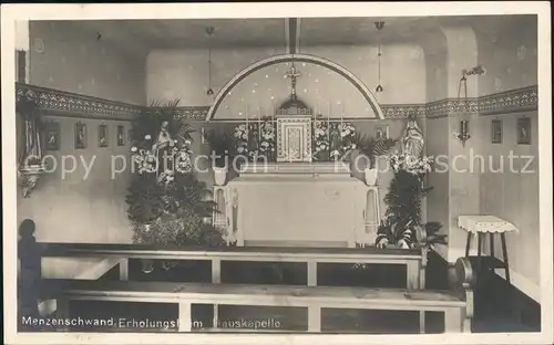 Menzenschwand Erholungsheim Hauskapelle Kat. St. Blasien