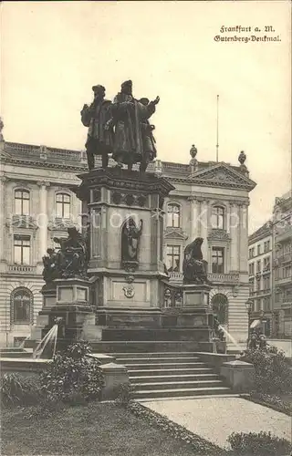 Frankfurt Main Gutenberg Denkmal Kat. Frankfurt am Main