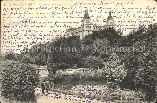 Bad Wildungen Fuerstenhof und Fackelteich Kat. Bad Wildungen