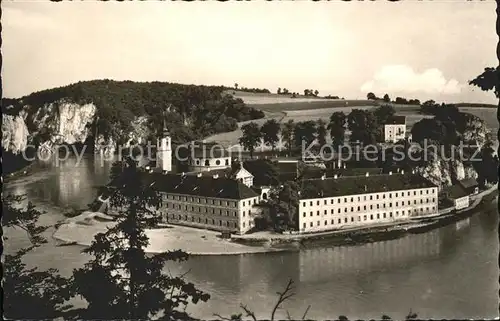 Weltenburg Kelheim Kloster mit Donaudurchbruch Kat. Kelheim