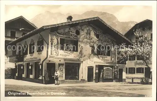 Garmisch Partenkirchen Originelles Bauernhaus Wandmalerei Hotel Drei Mohren Kat. Garmisch Partenkirchen