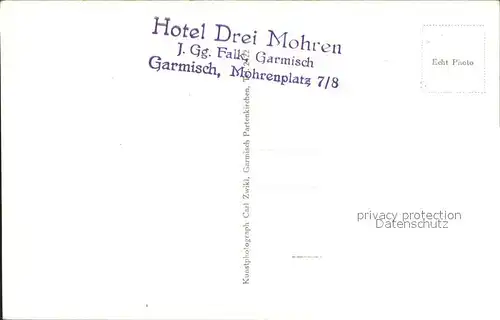 Garmisch Partenkirchen Originelles Bauernhaus Wandmalerei Hotel Drei Mohren Kat. Garmisch Partenkirchen