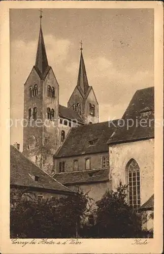 Hoexter Weser Kirchenpartie Kat. Hoexter