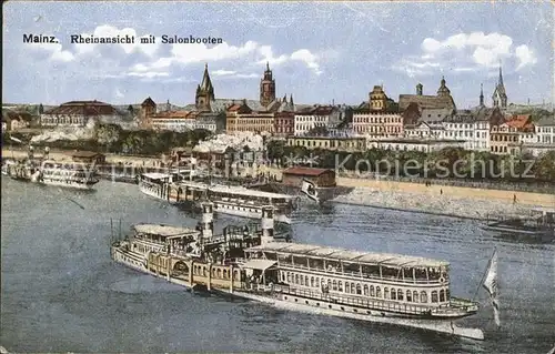Mainz Rhein Rhein mit Salonbooten / Mainz Rhein /Mainz Stadtkreis