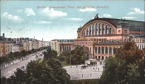 Berlin Anhalter Bahnhof Pferdekutschen Askanischer Platz Kat. Berlin