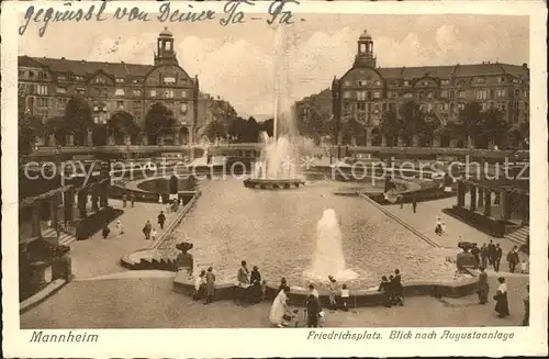 Mannheim Friedrichstrasse Augustaanlage Kat. Mannheim