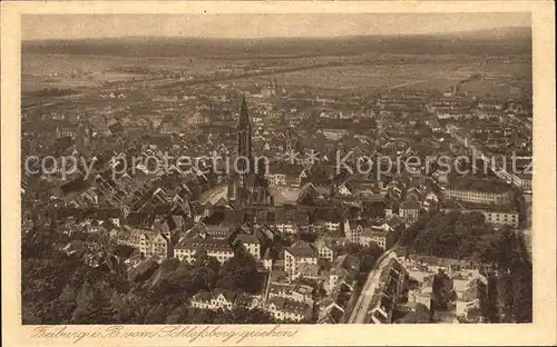 Freiburg Breisgau Blick vom Schlossberg Kat. Freiburg im Breisgau