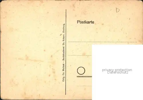 Freiburg Breisgau Kuenstlerkarte  Kat. Freiburg im Breisgau