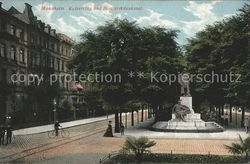 Mannheim Kaiserring und Bismarckdenkmal Kat. Mannheim
