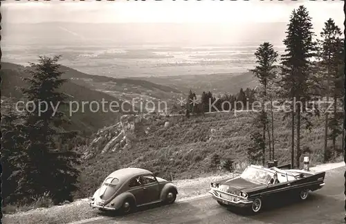 Forbach Baden Blick Rheinebene Autos Kat. Forbach