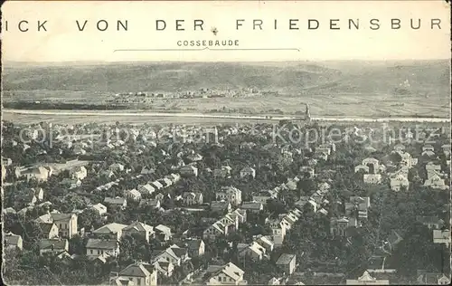 Cossebaude Blick von der Friedensburg Kat. Dresden