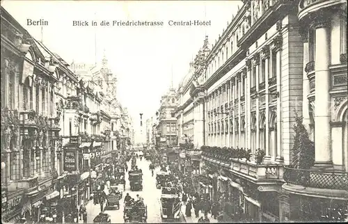 Berlin Blick Friedrichstrasse Central Hotel  Kat. Berlin