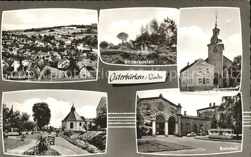 Osterburken Bahnhof Roemerkastel Stadtgarten Kirche Rathaus Kat. Osterburken