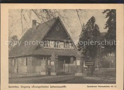 Spandau Eingang Ev. Johannesstift Spandauer Volksblatt Kat. Berlin