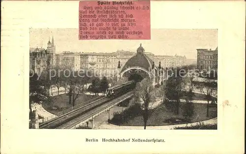 Berlin Nollendorfplatz Hochbahn Kat. Berlin