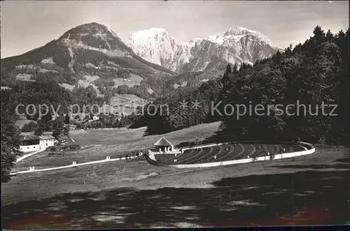 Berchtesgaden Helden Friedhof mit Hohem Goell und Brett Kat. Berchtesgaden