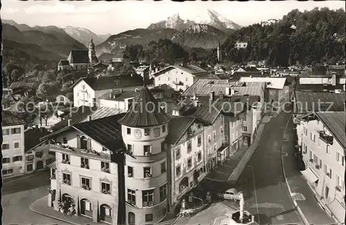 Berchtesgaden Marktplatz mit Watzmann Kat. Berchtesgaden