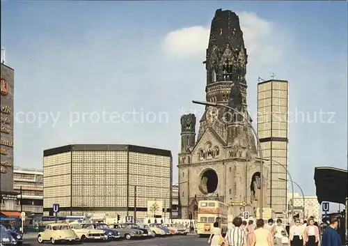 Berlin Breitscheidplatz Gedaechtniskirche Bus Autos Kat. Berlin