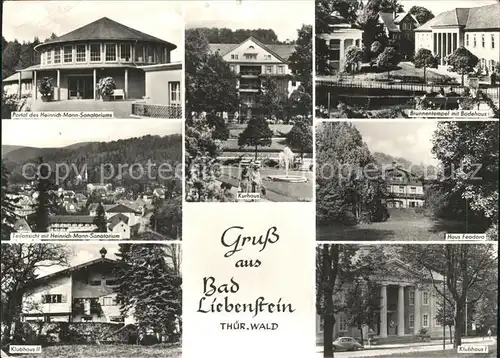 Bad Liebenstein Badehaus Heinrich Mona Sanatorium Klubhaus Haus Feodora Kat. Bad Liebenstein