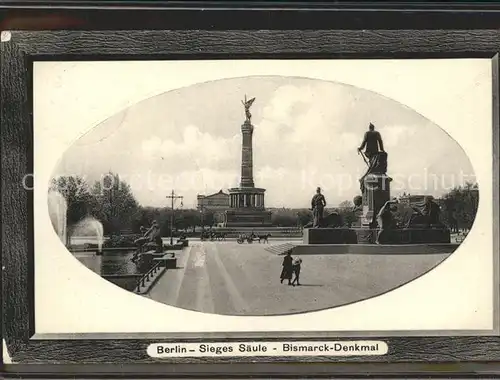 Berlin Siegessaeule Bismarck Denkmal Kat. Berlin