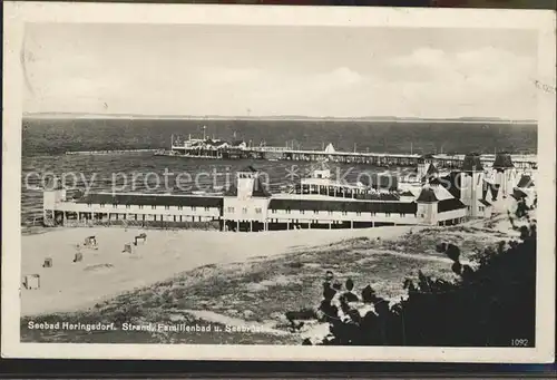 Heringsdorf Ostseebad Usedom Strand Seebruecke Kat. Heringsdorf
