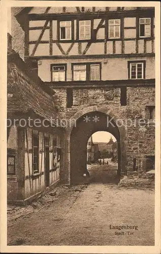 Langenburg Wuerttemberg Stadttor Kat. Langenburg