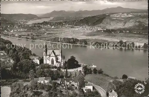 Remagen Kirche Rhein Fliegeraufnahme Kat. Remagen