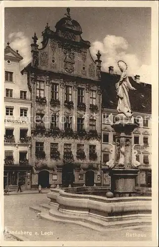 Landsberg Lech Rathaus Brunnen Kat. Landsberg am Lech