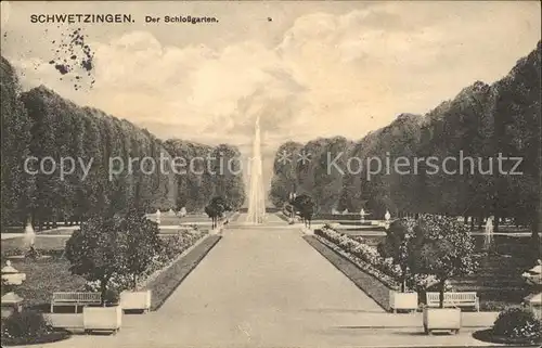 Schwetzingen Schlossgarten Fontaene Kat. Schwetzingen