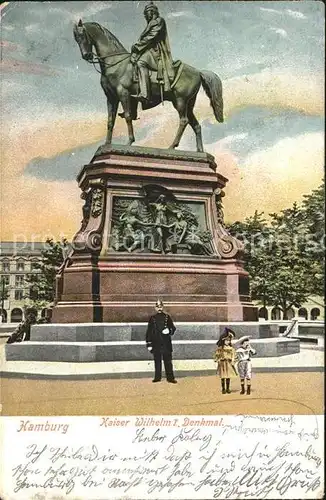 Hamburg Kaiser Wilhelm I Denkmal Kat. Hamburg