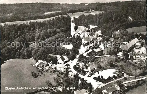 Andechs Kloster Andechs und Ammersee Fliegeraufnahme Kat. Andechs