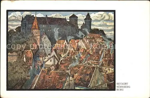 Nuernberg Stadtblick mit Burg Kat. Nuernberg