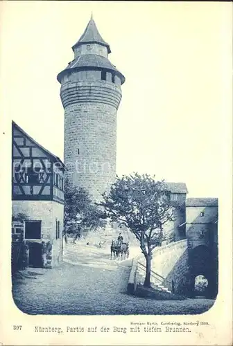 nuernberg Burg mit tiefem Brunnen  Kat. Nuernberg