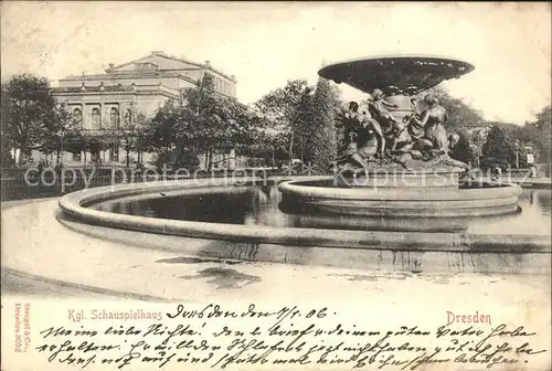 Dresden Kgl Schauspielhaus Kat. Dresden Elbe