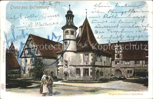 Rothenburg Tauber Hegereiterhaus und Spitalhof Kat. Rothenburg ob der Tauber