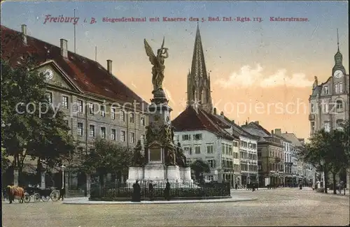Freiburg Breisgau Siegesdenkmal Kaserne Kaiserstrasse Muenster Kat. Freiburg im Breisgau