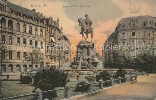 Koeln Rhein Kaiser Wilhelm Denkmal Kat. Koeln