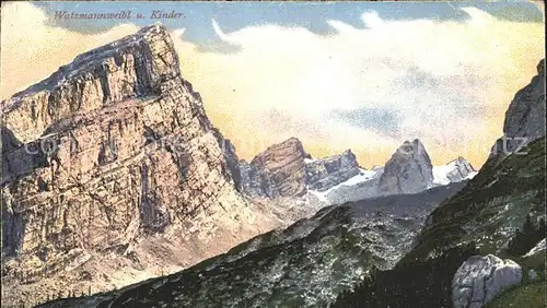 Watzmann Watzmannweibl und Kinder Kat. Berchtesgaden