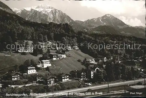 Berchtesgaden Mitterbach Hansererweg Hoher Goell und Brett Kat. Berchtesgaden