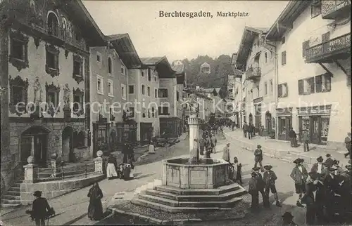 Berchtesgaden Marktplatz Brunnen Kat. Berchtesgaden