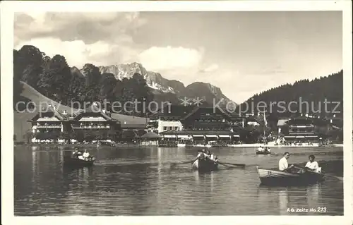 Berchtesgaden Koenigsee mit Untersberg Bootspartien Kat. Berchtesgaden