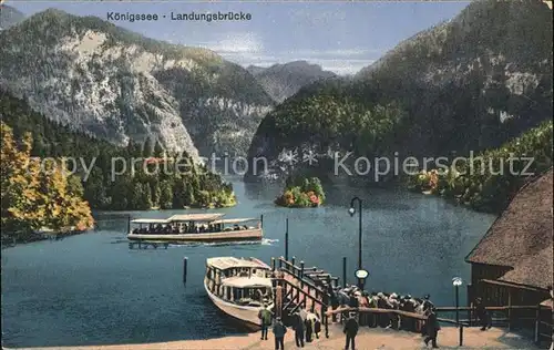 Koenigsee Berchtesgaden Landungsbruecke Ausflugsschiffe Kat. Berchtesgaden