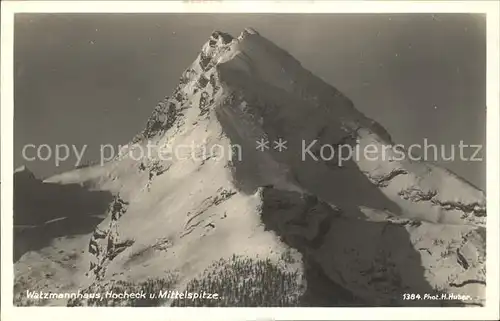 Berchtesgaden Watzmannhau Hocheck und Mittelspitze Kat. Berchtesgaden